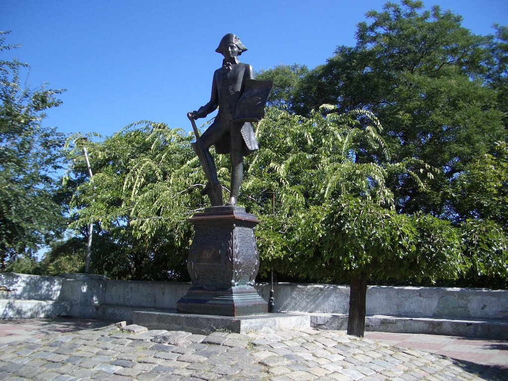Памятник де Рибасу. Одесса. Фото.